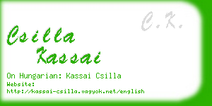 csilla kassai business card